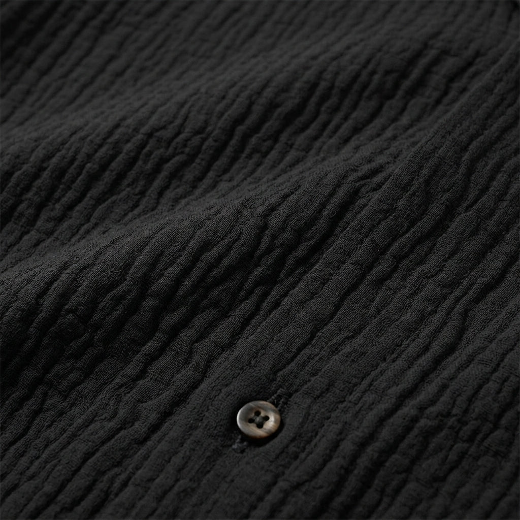 Textured Linen-Blend Camp Shirt