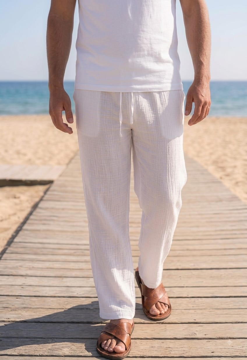 Premium Breathable Linen Wide-Leg Pants